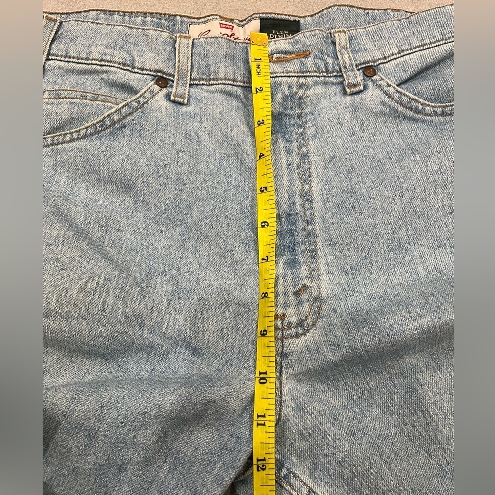 [W34L29]VTG Levi Strauss Signature Flex Denim Light Wash Taper Jeans Classic - Picture 5 of 9